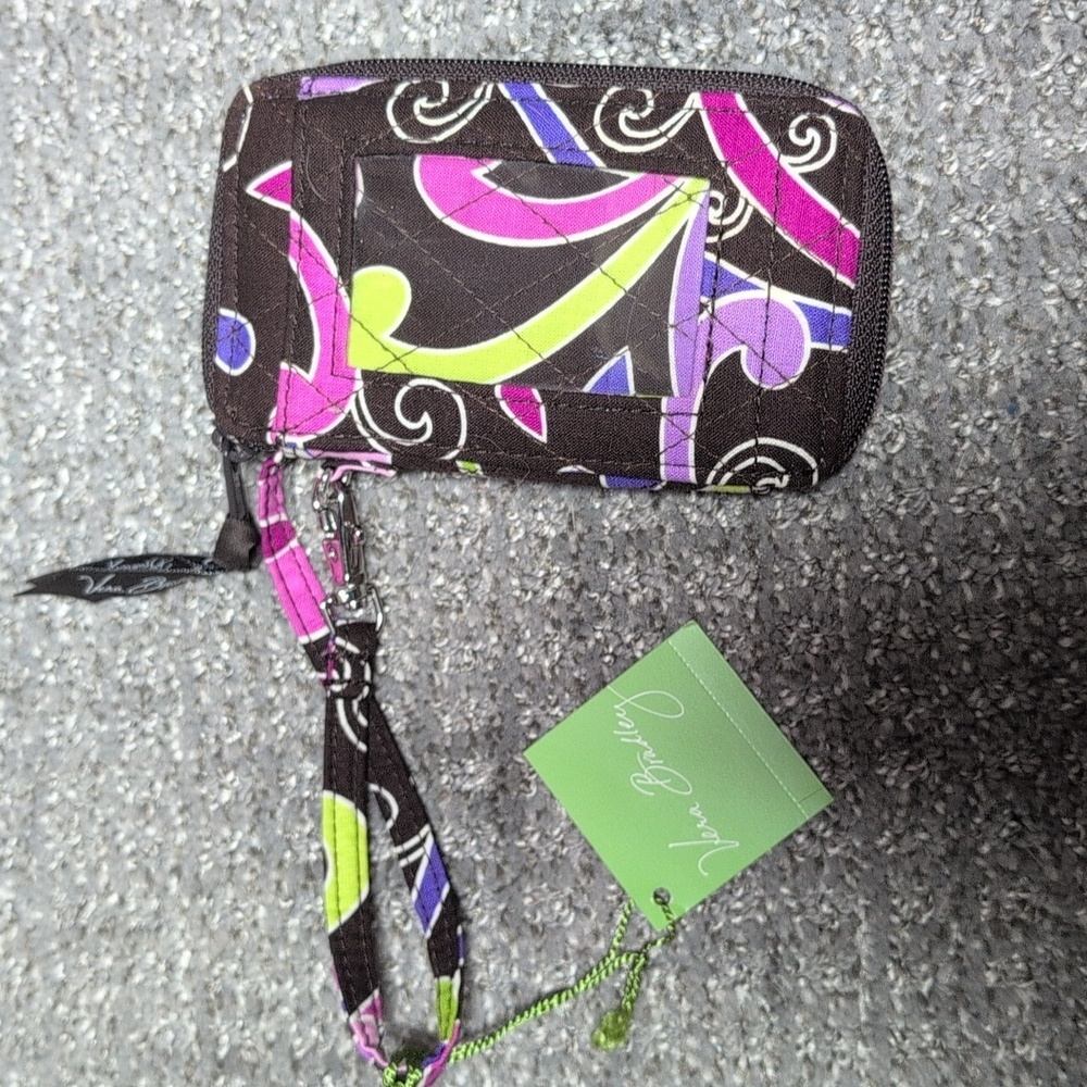 Vera Bradley All In One Wristlet In Purple Punch NWT - Picture 2 of 4